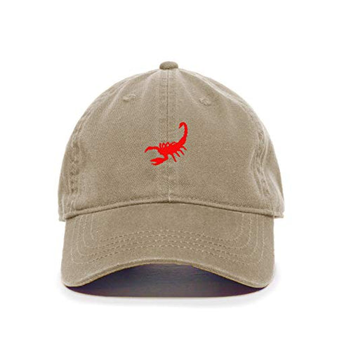 Scorpion Baseball Cap Embroidered Cotton Adjustable Dad Hat