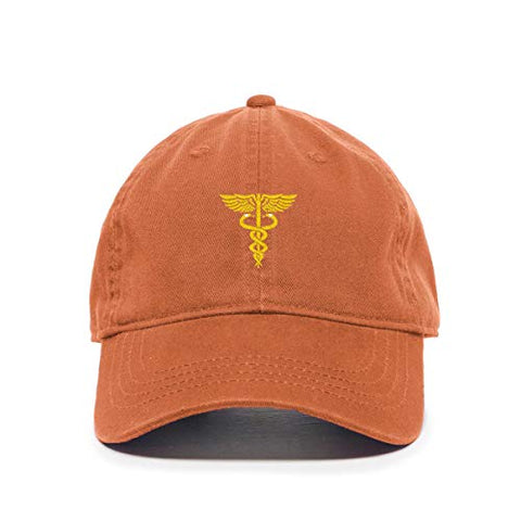 Caduceus Baseball Cap Embroidered Cotton Adjustable Dad Hat