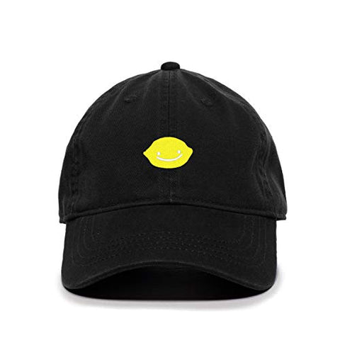 Smiling Lemon Baseball Cap Embroidered Cotton Adjustable Dad Hat