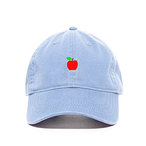 Red Apple Baseball Cap Embroidered Cotton Adjustable Dad Hat