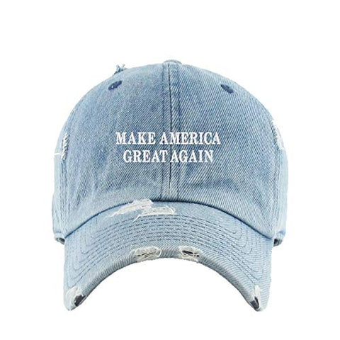 Make America Great Again Vintage Baseball Cap Embroidered Cotton Adjustable Distressed Dad Hat