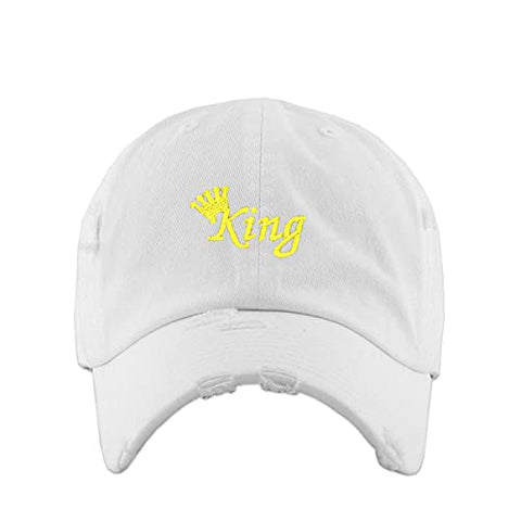 King Vintage Baseball Cap Embroidered Cotton Adjustable Distressed Dad Hat