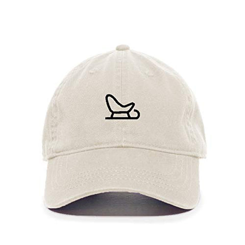 Snow Sled Baseball Cap Embroidered Cotton Adjustable Dad Hat