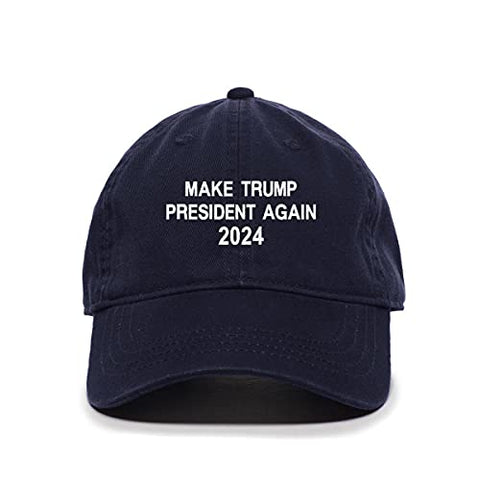 Make Trump President Again 2024 Baseball Cap Embroidered Cotton Adjustable Dad Hat