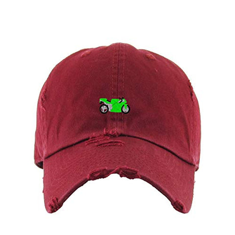 Sport Motorcycle Vintage Baseball Cap Embroidered Cotton Adjustable Distressed Dad Hat