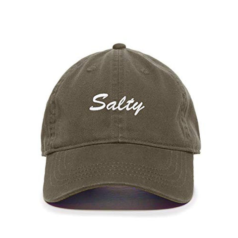Salty Baseball Cap Embroidered Cotton Adjustable Dad Hat