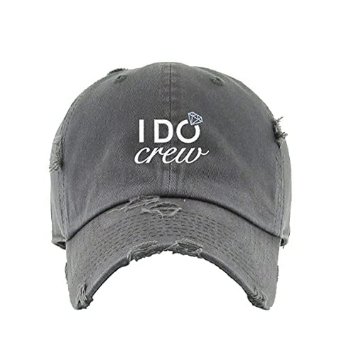 I Do Crew Vintage Baseball Cap Embroidered Cotton Adjustable Distressed Dad Hat