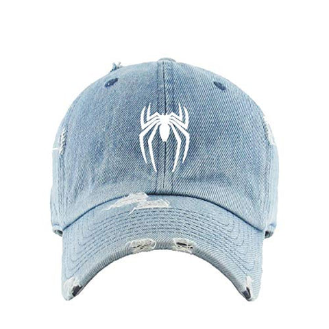 Spider Dad Vintage Baseball Cap Embroidered Cotton Adjustable Distressed Dad Hat