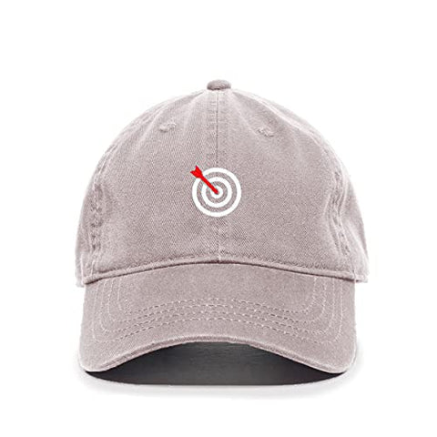 Bullseye Target with Arrow Baseball Cap Embroidered Cotton Adjustable Dad Hat