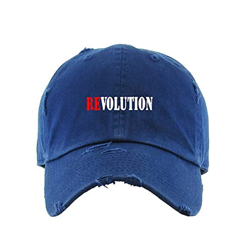 Revolution Vintage Baseball Cap Embroidered Cotton Adjustable Distressed Dad Hat