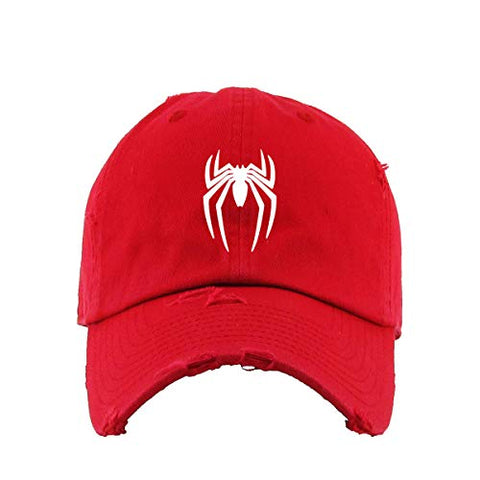 Spider Dad Vintage Baseball Cap Embroidered Cotton Adjustable Distressed Dad Hat