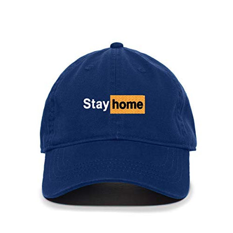 Stay Home Baseball Cap Embroidered Cotton Adjustable Dad Hat