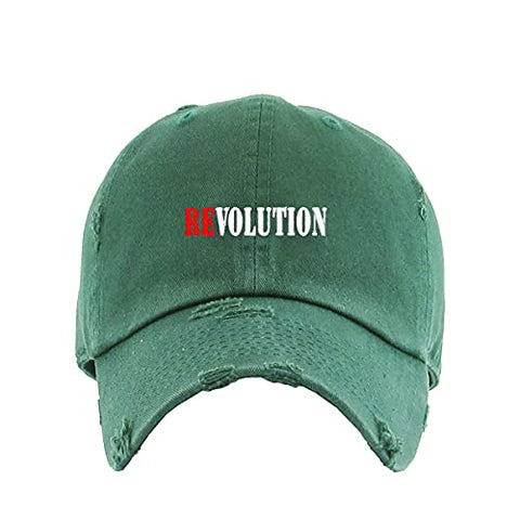 Revolution Vintage Baseball Cap Embroidered Cotton Adjustable Distressed Dad Hat