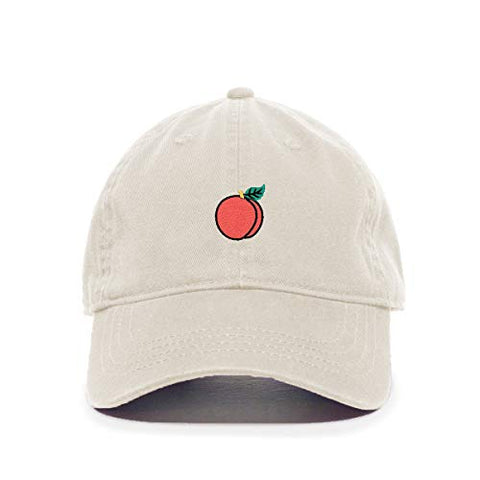 Peach Baseball Cap Embroidered Cotton Adjustable Dad Hat