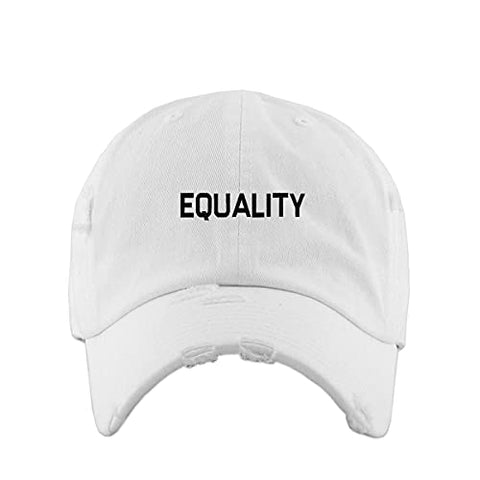 Equality Vintage Baseball Cap Embroidered Cotton Adjustable Distressed Dad Hat