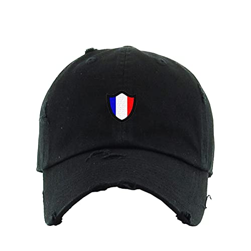 France French Flag Vintage Baseball Cap Embroidered Cotton Adjustable Distressed Dad Hat