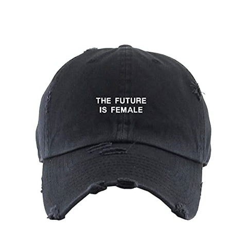 The Future is Female Vintage Baseball Cap Embroidered Cotton Adjustable Distressed Dad Hat