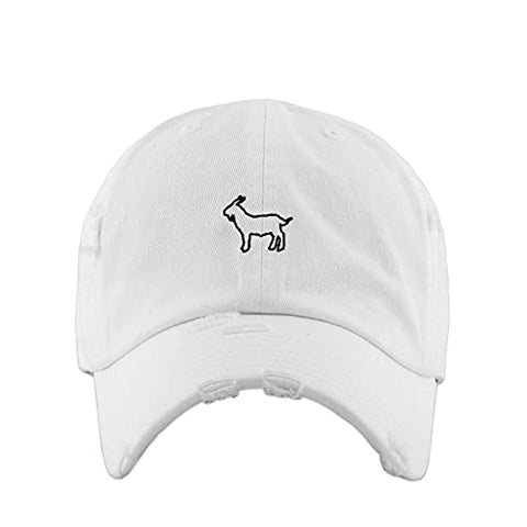 Goat Vintage Baseball Cap Embroidered Cotton Adjustable Distressed Dad Hat