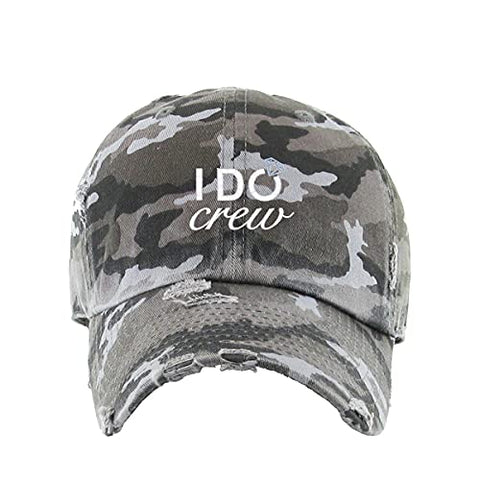 I Do Crew Vintage Baseball Cap Embroidered Cotton Adjustable Distressed Dad Hat