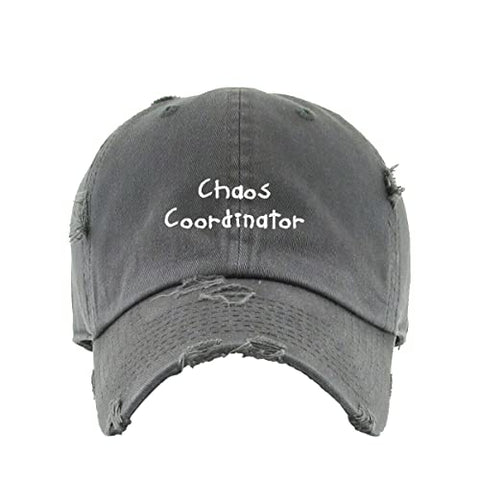 Chaos Coordinator Vintage Baseball Cap Embroidered Cotton Adjustable Distressed Dad Hat