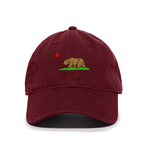 California Bear Baseball Cap Embroidered Cotton Adjustable Dad Hat