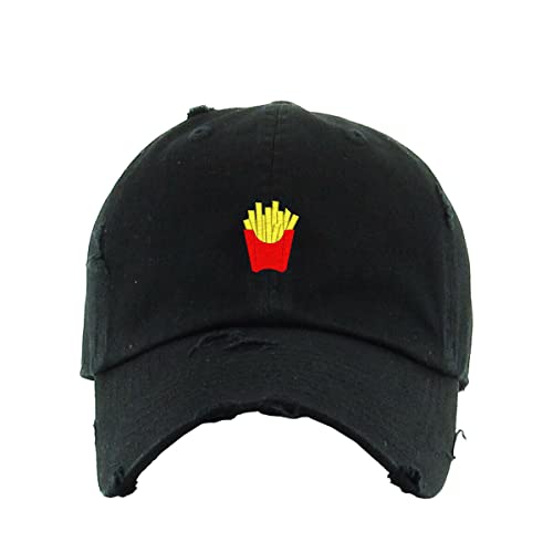 French Fries Vintage Baseball Cap Embroidered Cotton Adjustable Distressed Dad Hat