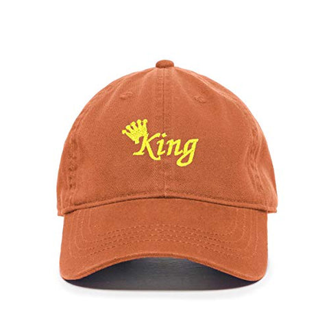 King Baseball Cap Embroidered Cotton Adjustable Dad Hat