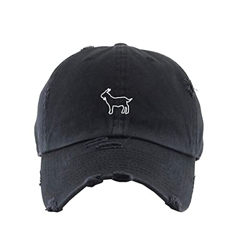 Goat Vintage Baseball Cap Embroidered Cotton Adjustable Distressed Dad Hat