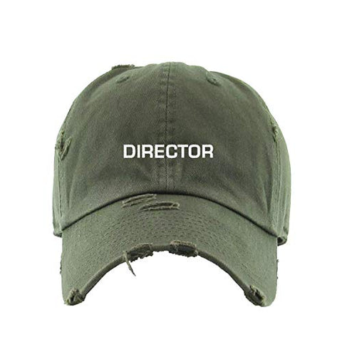 Director Vintage Baseball Cap Embroidered Cotton Adjustable Distressed Dad Hat