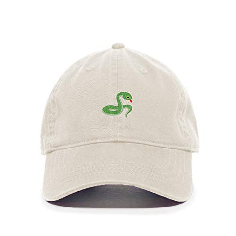 Snake Baseball Cap Embroidered Cotton Adjustable Dad Hat