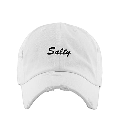 Salty Vintage Baseball Cap Embroidered Cotton Adjustable Distressed Dad Hat