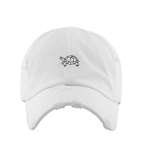 Turtle Vintage Baseball Cap Embroidered Cotton Adjustable Distressed Dad Hat