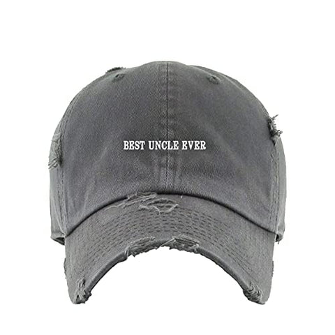Best Uncle Ever Vintage Baseball Cap Embroidered Cotton Adjustable Distressed Dad Hat