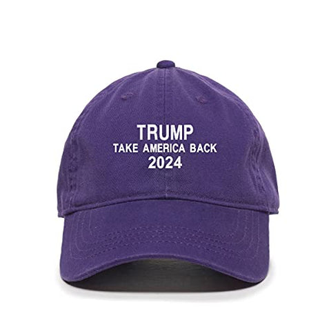 Take America Back Trump Baseball Cap Embroidered Cotton Adjustable Dad Hat