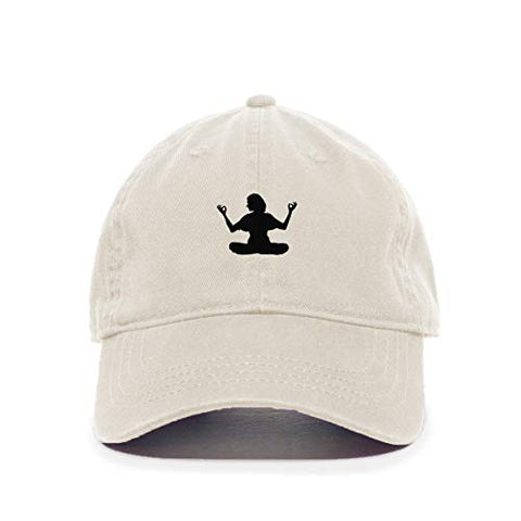 Yoga Lady Baseball Cap Embroidered Cotton Adjustable Dad Hat