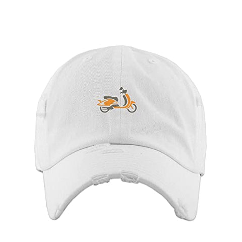 Scooter Vintage Baseball Cap Embroidered Cotton Adjustable Distressed Dad Hat