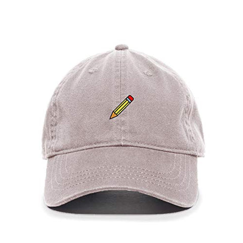 Pencil Baseball Cap Embroidered Cotton Adjustable Dad Hat