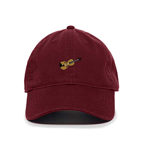 Violin Baseball Cap Embroidered Cotton Adjustable Dad Hat