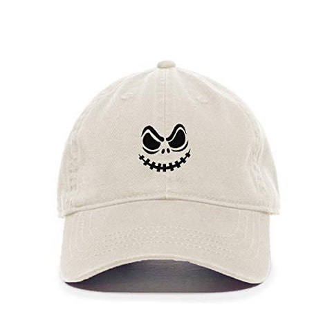 Scary Face Halloween Baseball Cap Embroidered Cotton Adjustable Dad Hat