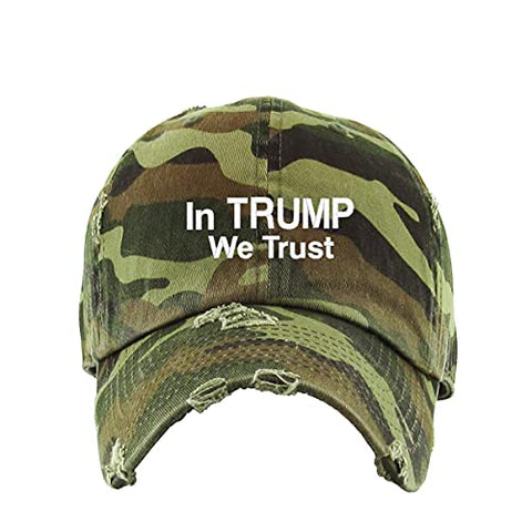 in Trump We Trust Vintage Baseball Cap Embroidered Cotton Adjustable Distressed Dad Hat