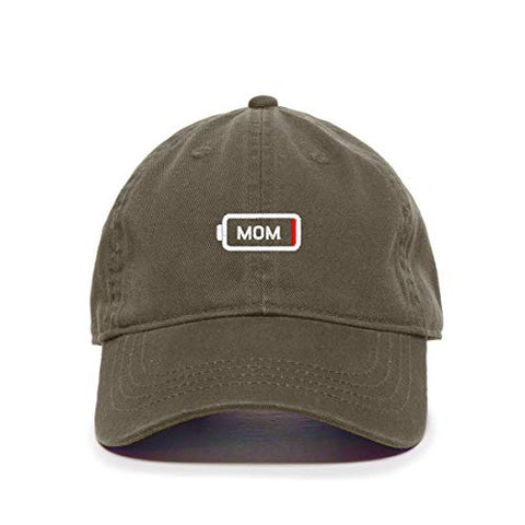 Mom Battery Dying Baseball Cap Embroidered Cotton Adjustable Dad Hat