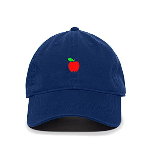 Red Apple Baseball Cap Embroidered Cotton Adjustable Dad Hat