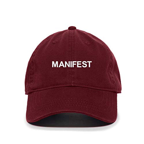 Manifest Baseball Cap Embroidered Cotton Adjustable Dad Hat