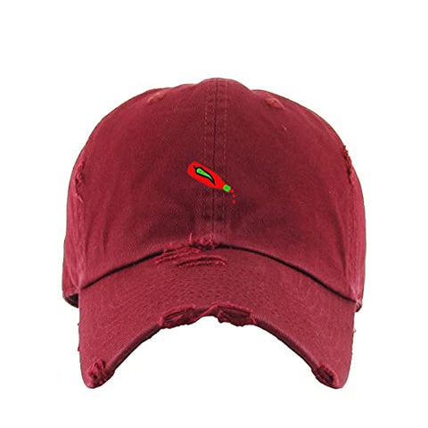 Hot Sauce Bottle Vintage Baseball Cap Embroidered Cotton Adjustable Distressed Dad Hat