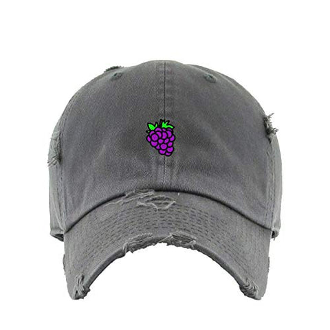 Grape Vintage Baseball Cap Embroidered Cotton Adjustable Distressed Dad Hat