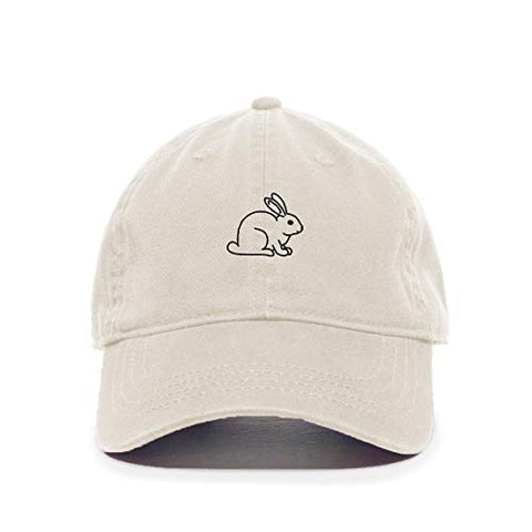 Rabbit Baseball Cap Embroidered Cotton Adjustable Dad Hat