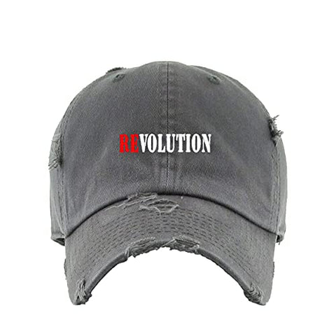 Revolution Vintage Baseball Cap Embroidered Cotton Adjustable Distressed Dad Hat