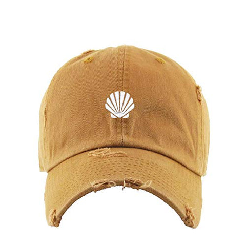 Seashell Vintage Baseball Cap Embroidered Cotton Adjustable Distressed Dad Hat