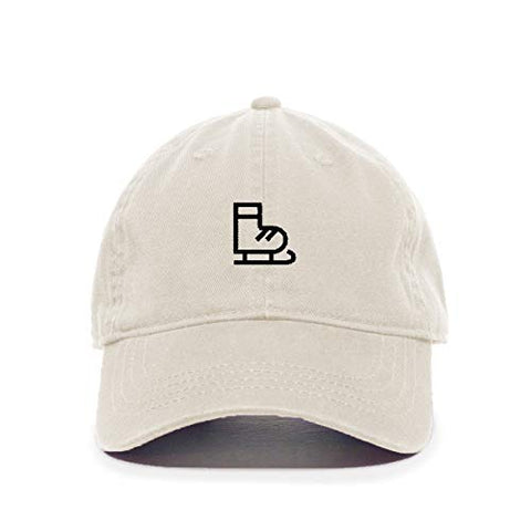 Ice Skate Baseball Cap Embroidered Cotton Adjustable Dad Hat