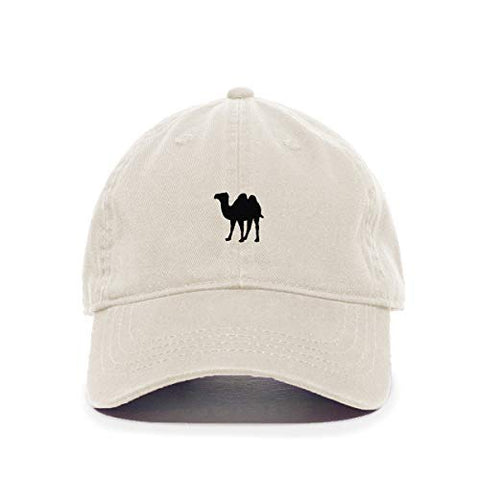 Camel Baseball Cap Embroidered Cotton Adjustable Dad Hat